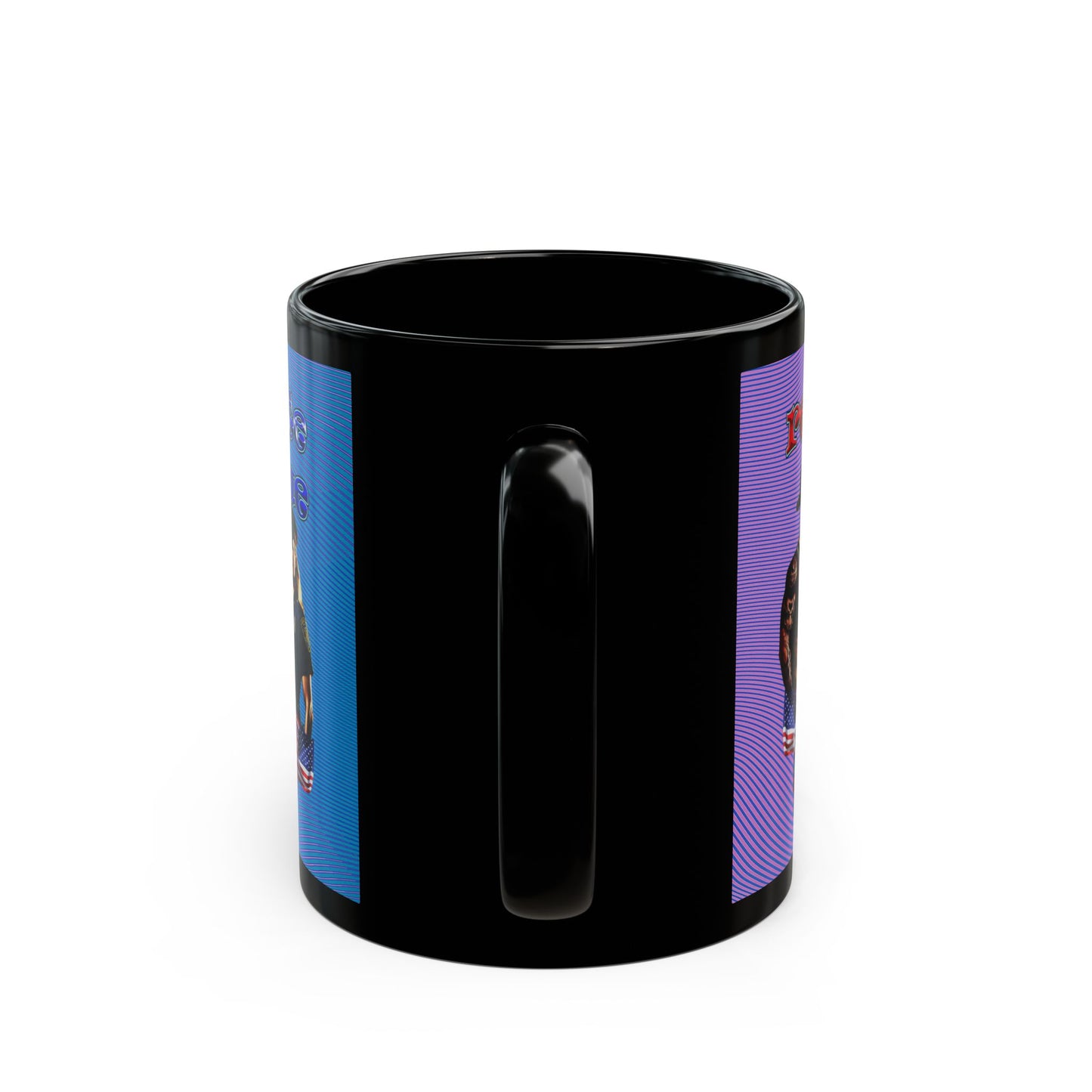rw&b lives matter - Black Mug (light blue-purple wave)