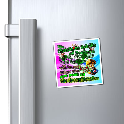 christmas spirits of boston - Magnets - (light blue-pink wave)