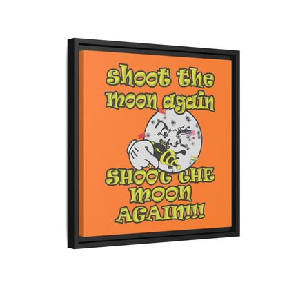 shoot the moon again - framed canvas art (crusta)