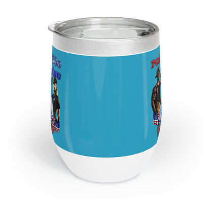 rw&b lives matter - Chill Wine Tumbler (turquoise)