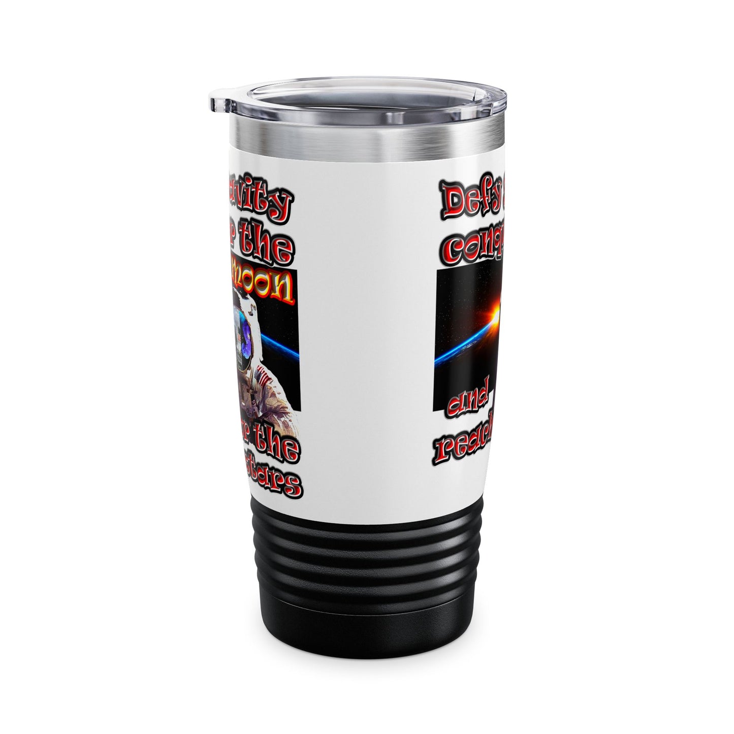defy conquer reach - Ringneck Tumbler, 20oz (white)