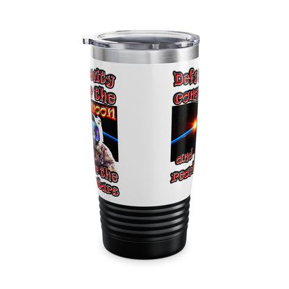 defy conquer reach - Ringneck Tumbler, 20oz (white)
