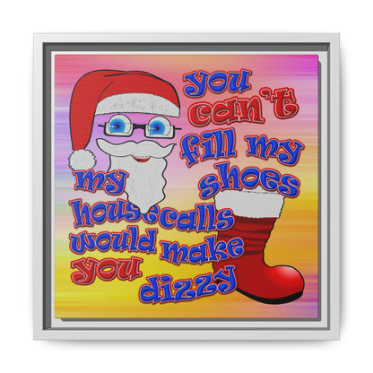 santa's shoes - framed canvas art (color blur)