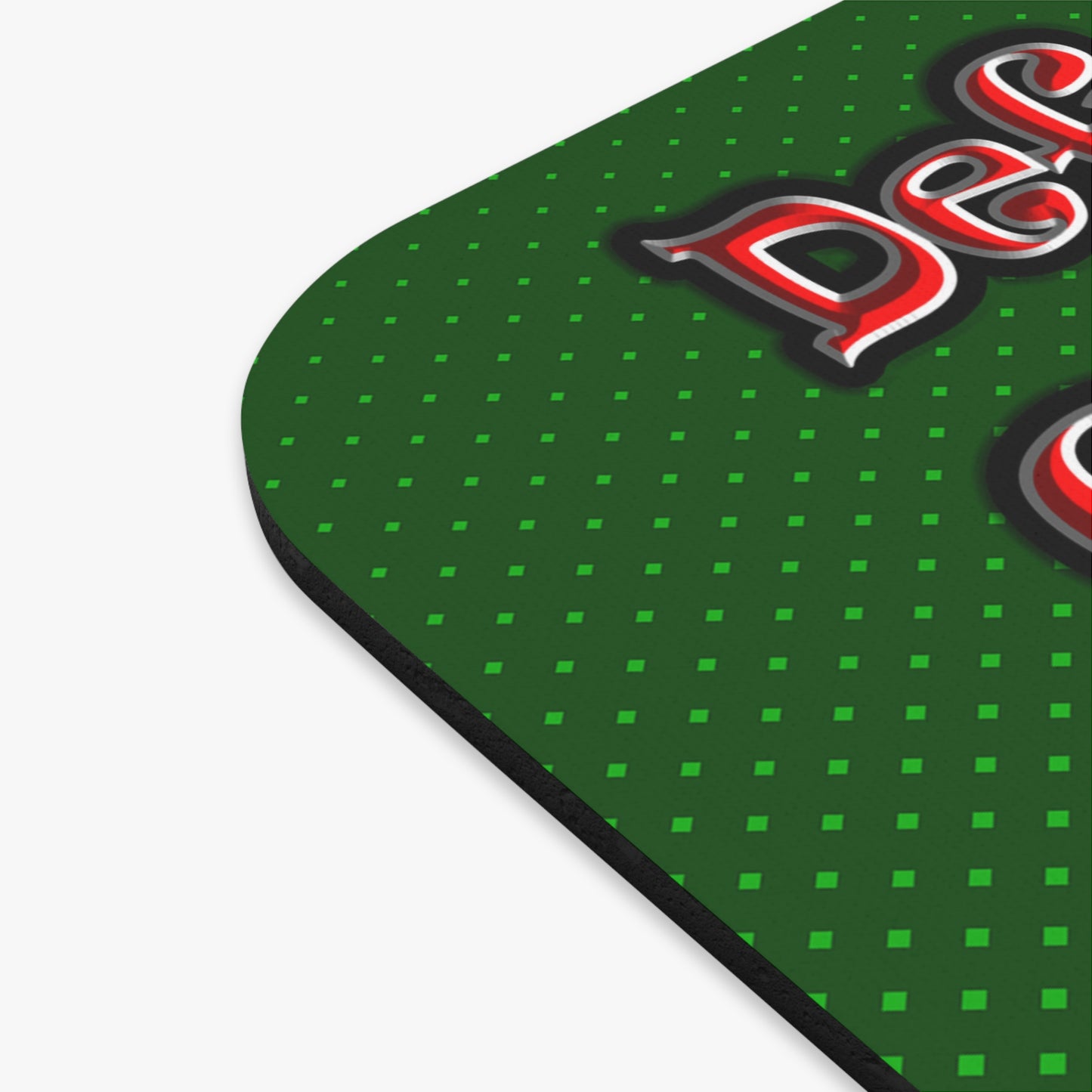 defy conquer reach - Mouse Pad (Rectangle) (logo green)