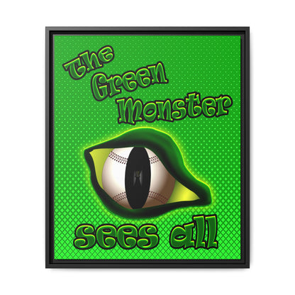 green monster - framed canvas art (logo green)