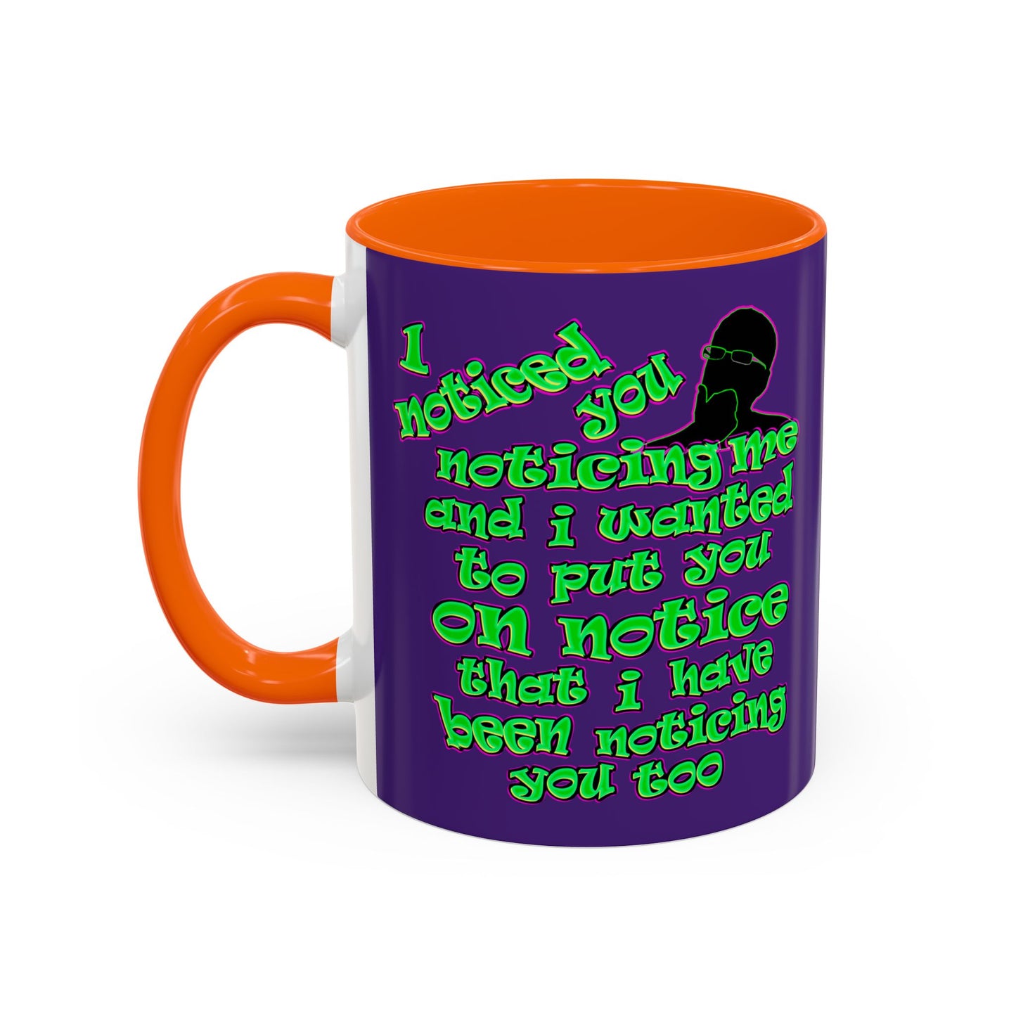 noticed you noticing - Accent Mug (purple)