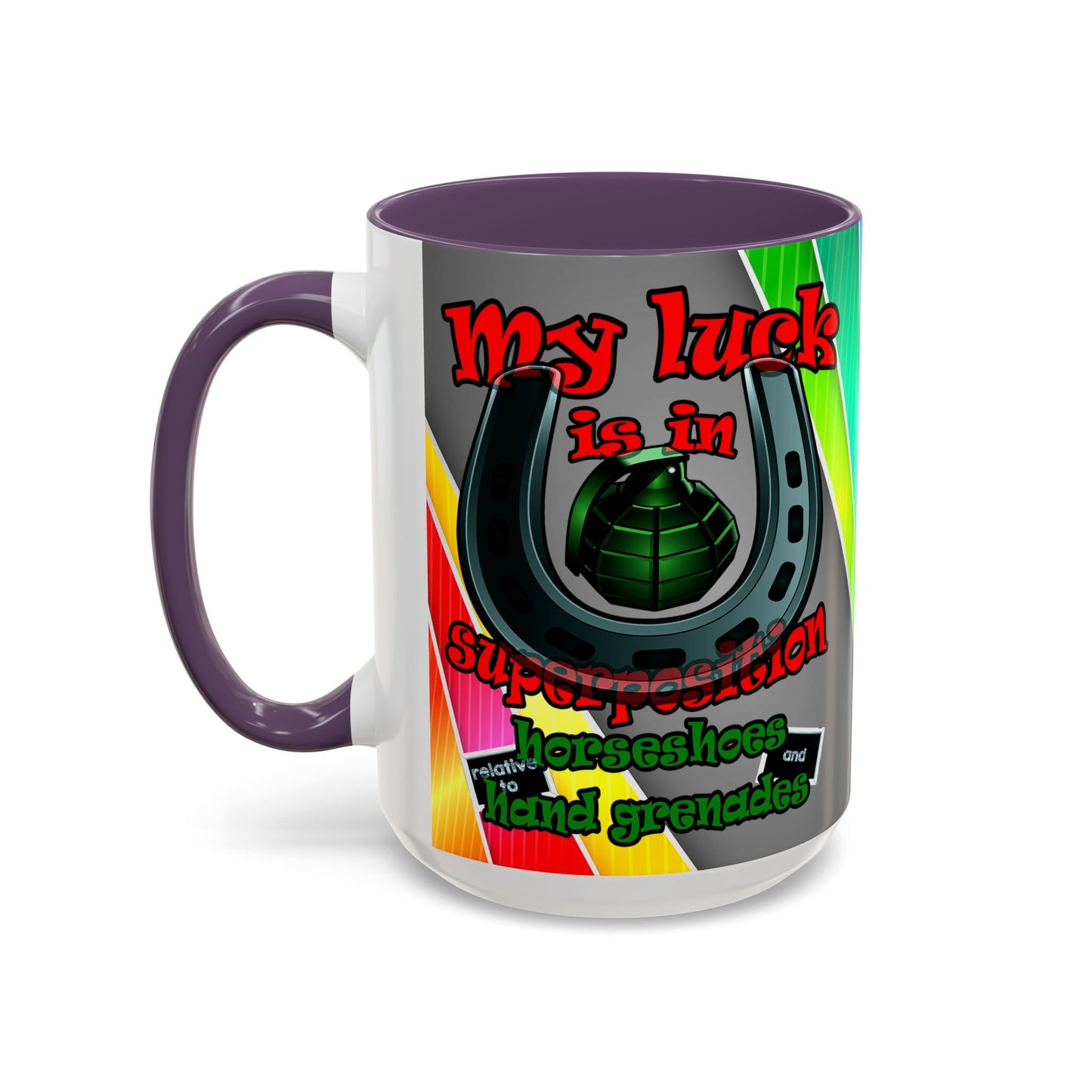 my luck - Accent Mug (rainbow split)