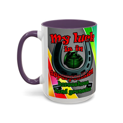 my luck - Accent Mug (rainbow split)