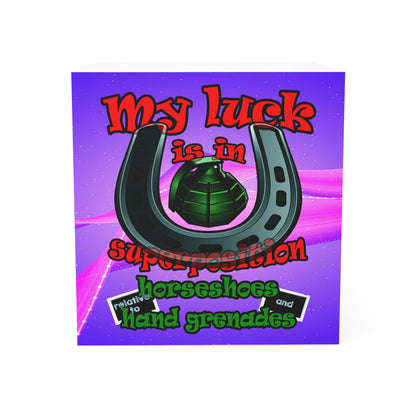 my luck - note cube (purple-pink wave)