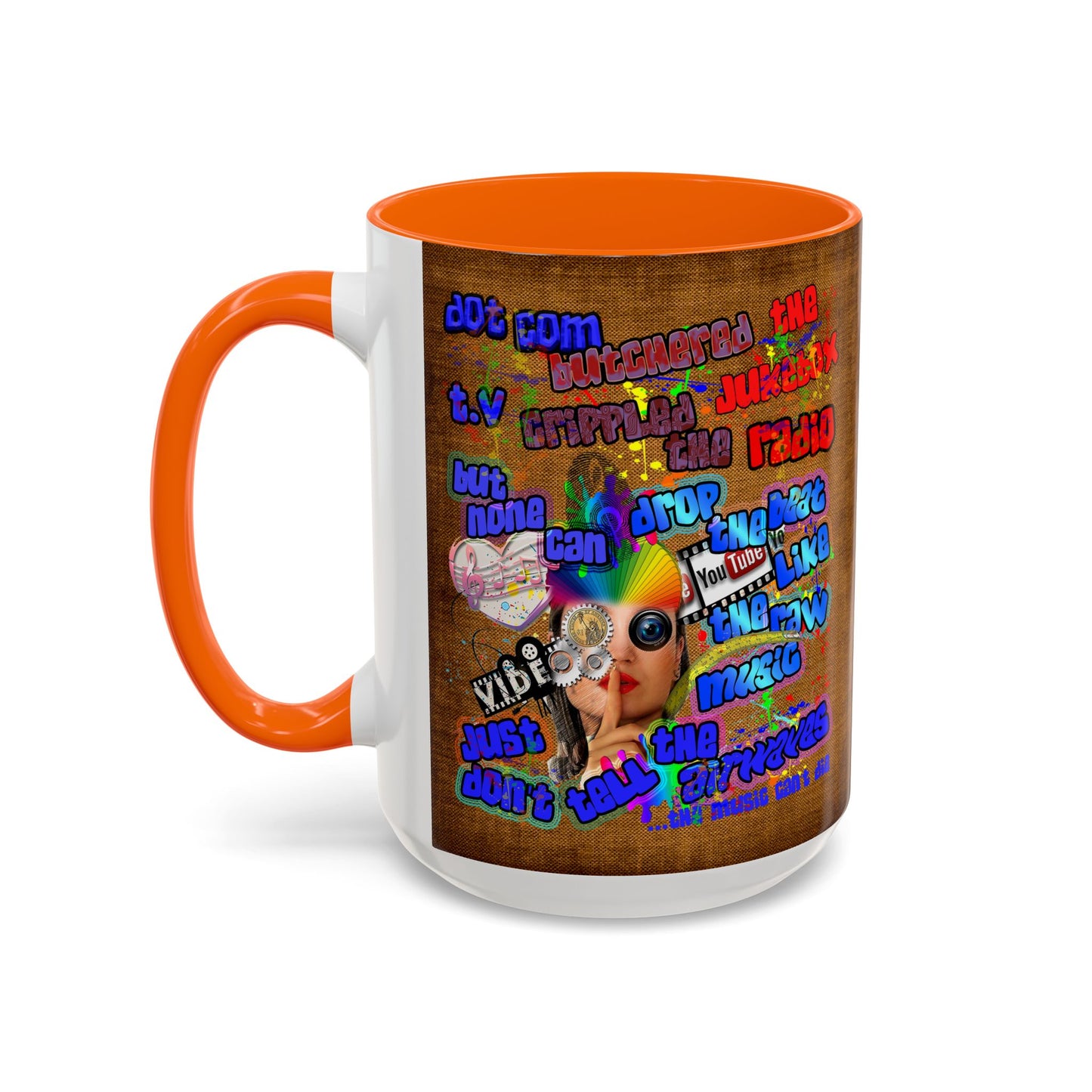 drop the beat - Accent Mug (brown papyrus)