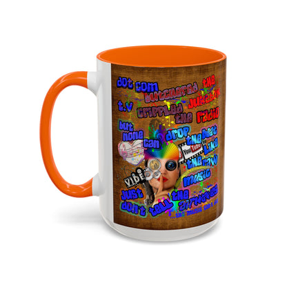 drop the beat - Accent Mug (brown papyrus)