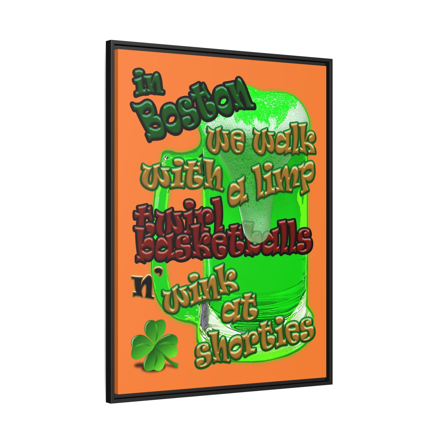 celtics logo - framed canvas art (crusta)