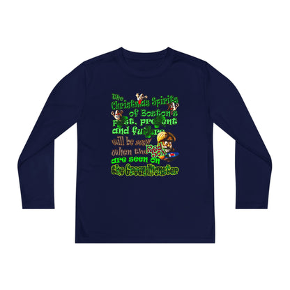 christmas spirits of boston - Youth Long Sleeve Competitor Tee
