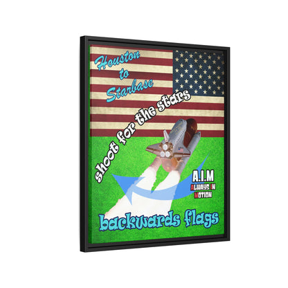 shoot for the stars - framed canvas art (green turf)