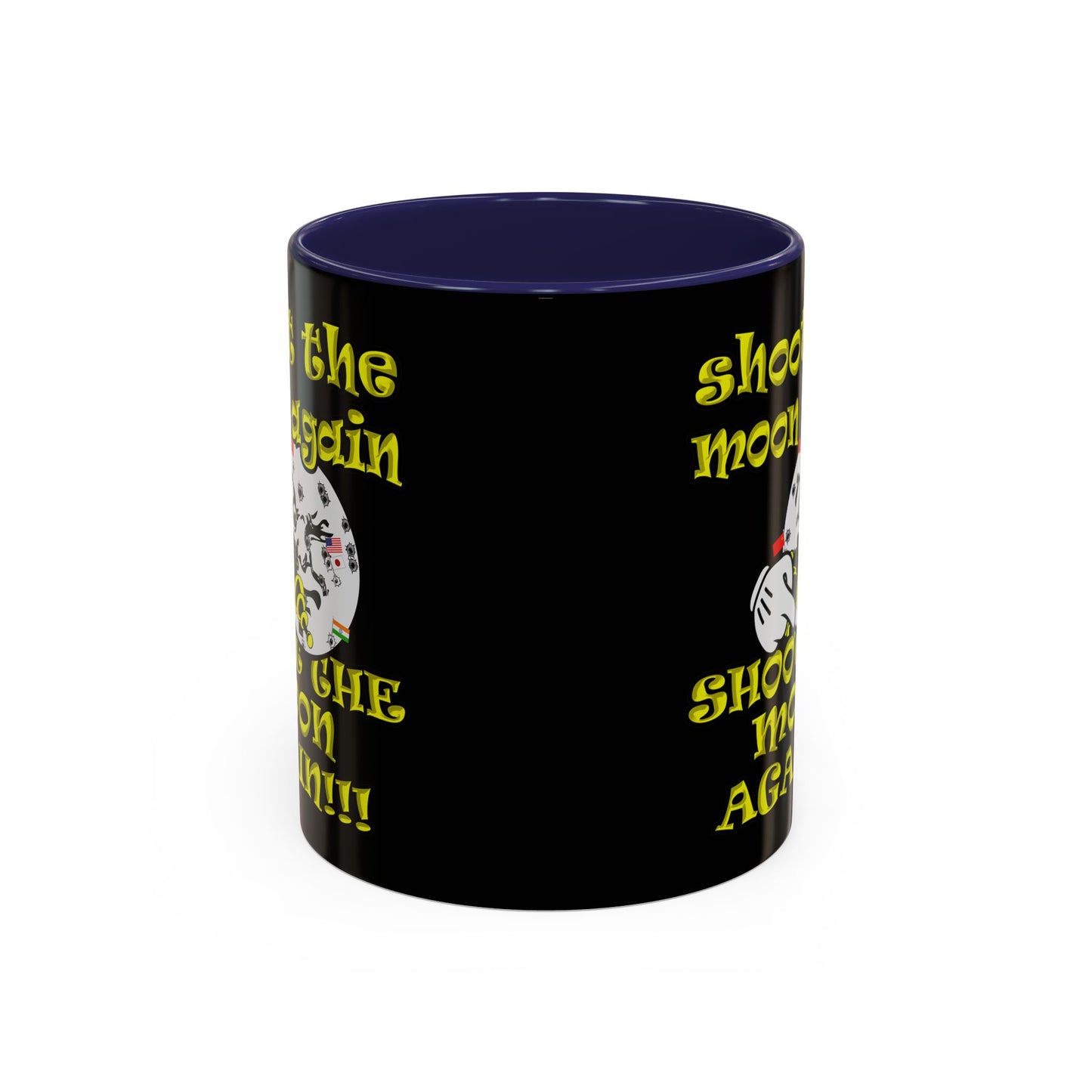 shoot the moon again - Accent Mug (black)