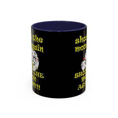 shoot the moon again - Accent Mug (black)