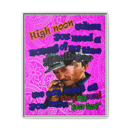 high noon - framed canvas art (pink swirl)