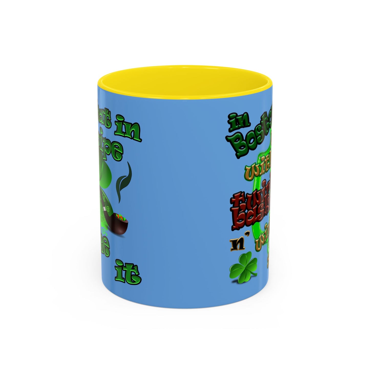 celtics logo - Accent Mug (light blue)