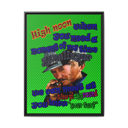 high noon - framed canvas art (logo green)