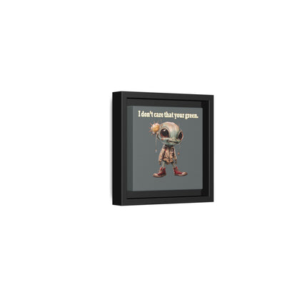 I don't care that your green - framed canvas art (dark grey)