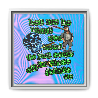 og - framed canvas art (light blue-purple wave)