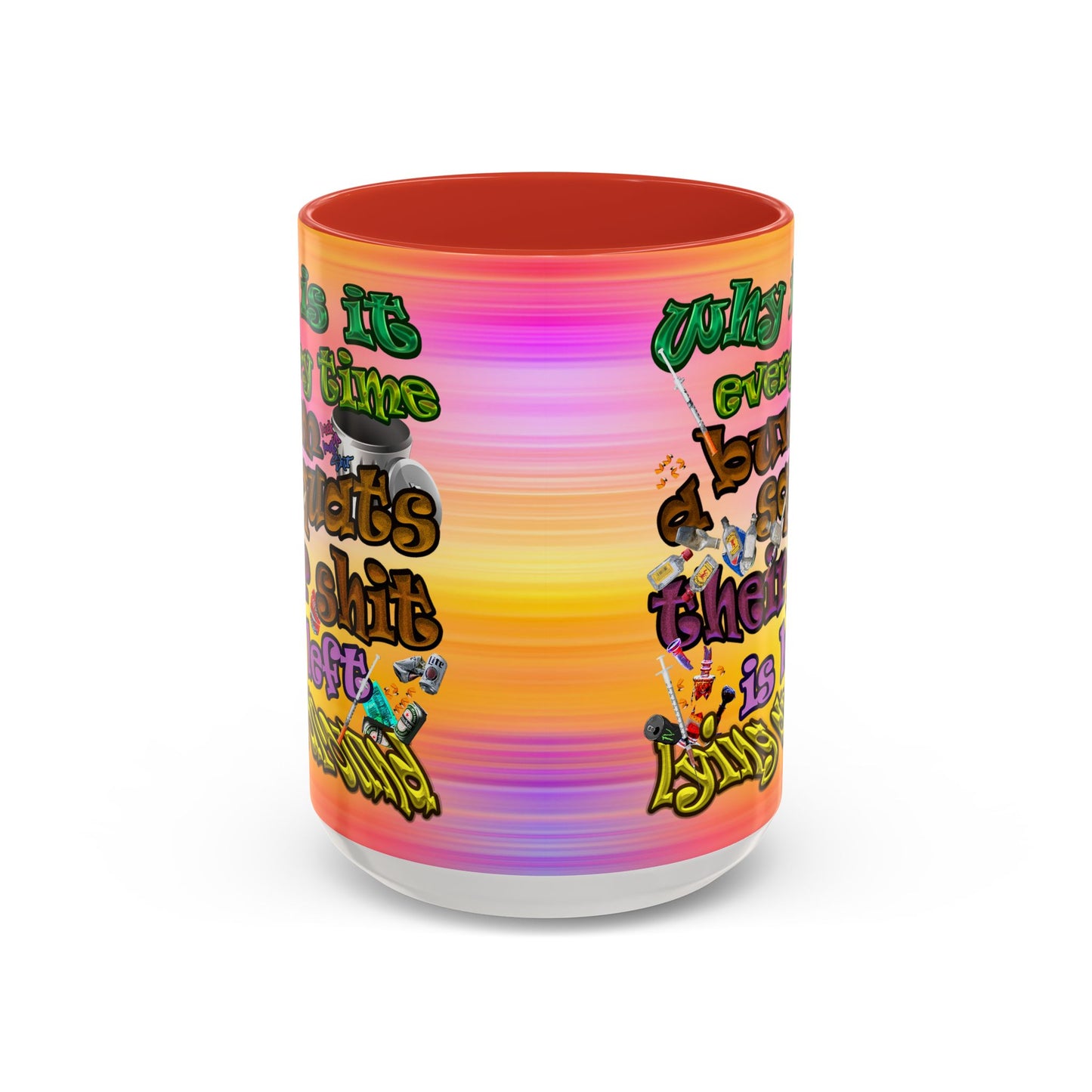 the bum's shit - Accent Mug (color blur)