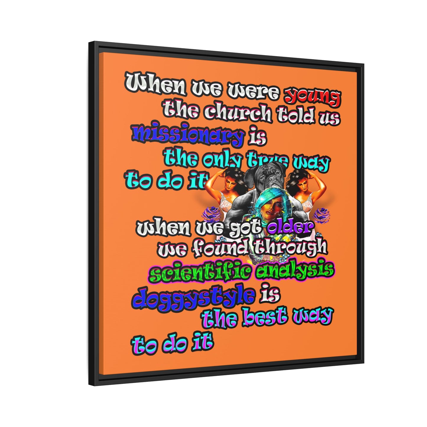 doggystyle - framed canvas art (crusta)