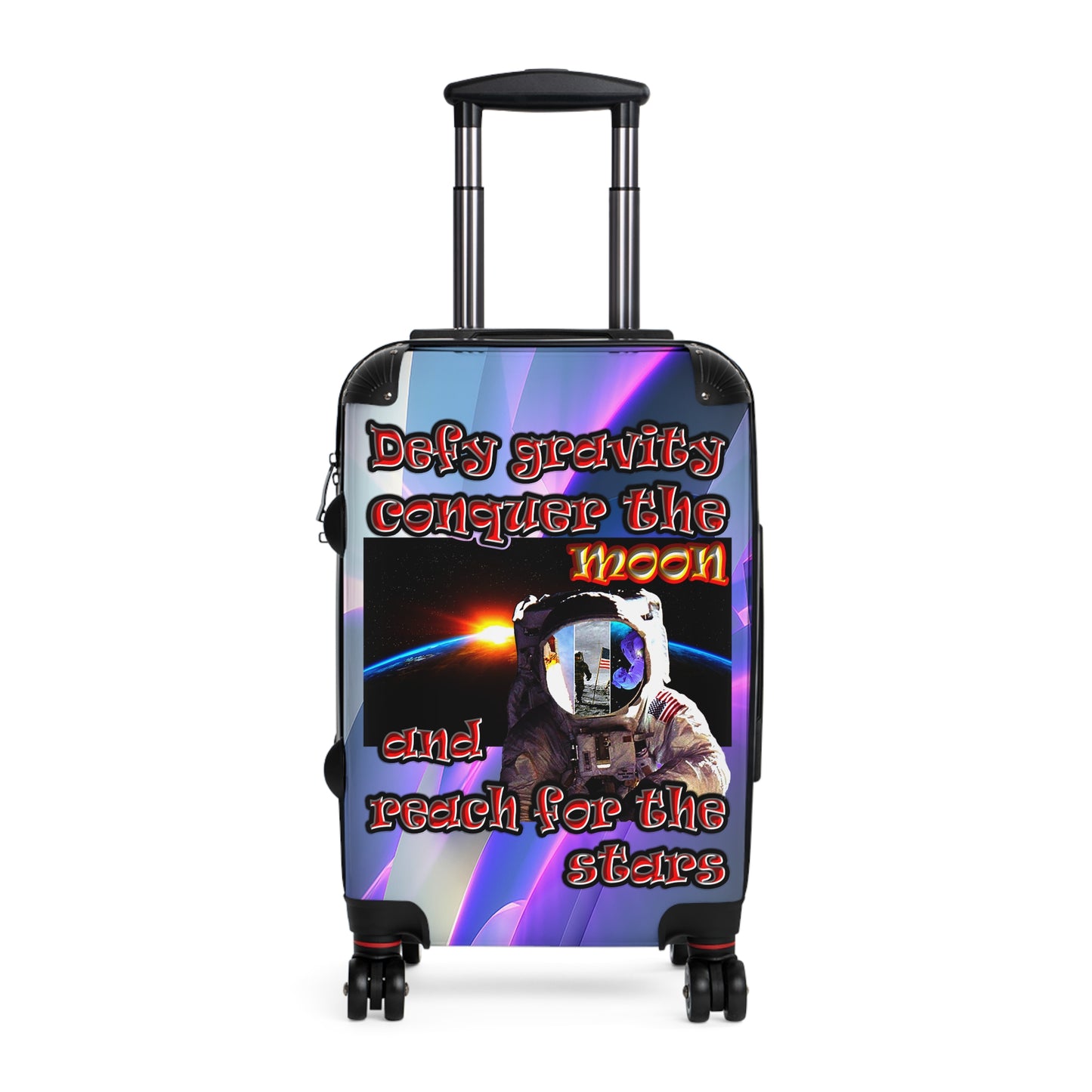 defy conquer reach - Suitcase (grey-pink wave)