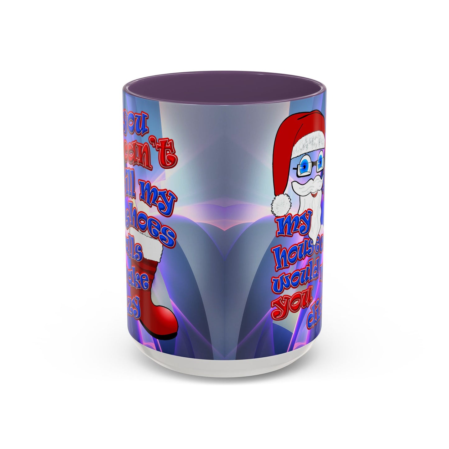 santa's shoes - Accent Mug (grey-pink wave)