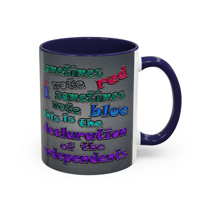 declaration of the independents - Accent Mug (grey-light grey)