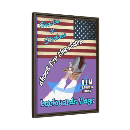 shoot for the stars - framed canvas art (light purple)