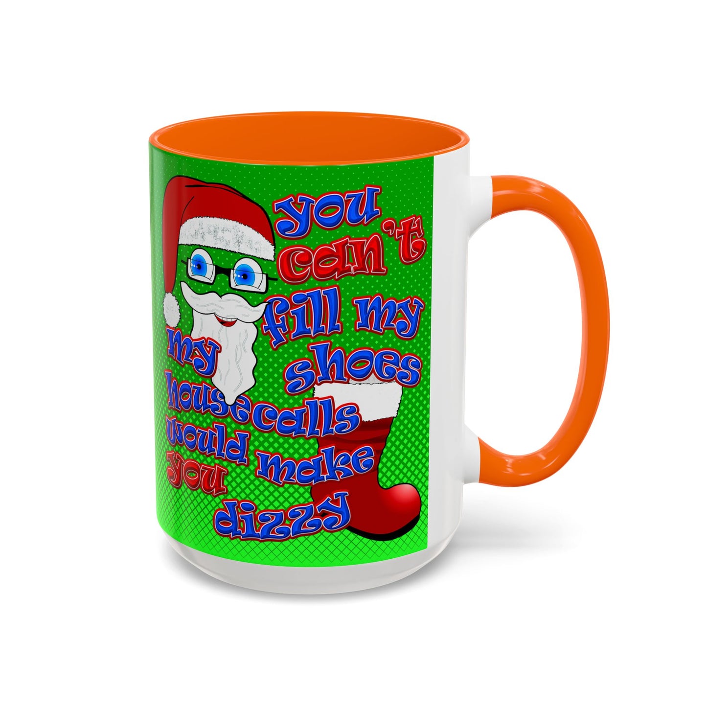 santa's shoes - Accent Mug (logo green)