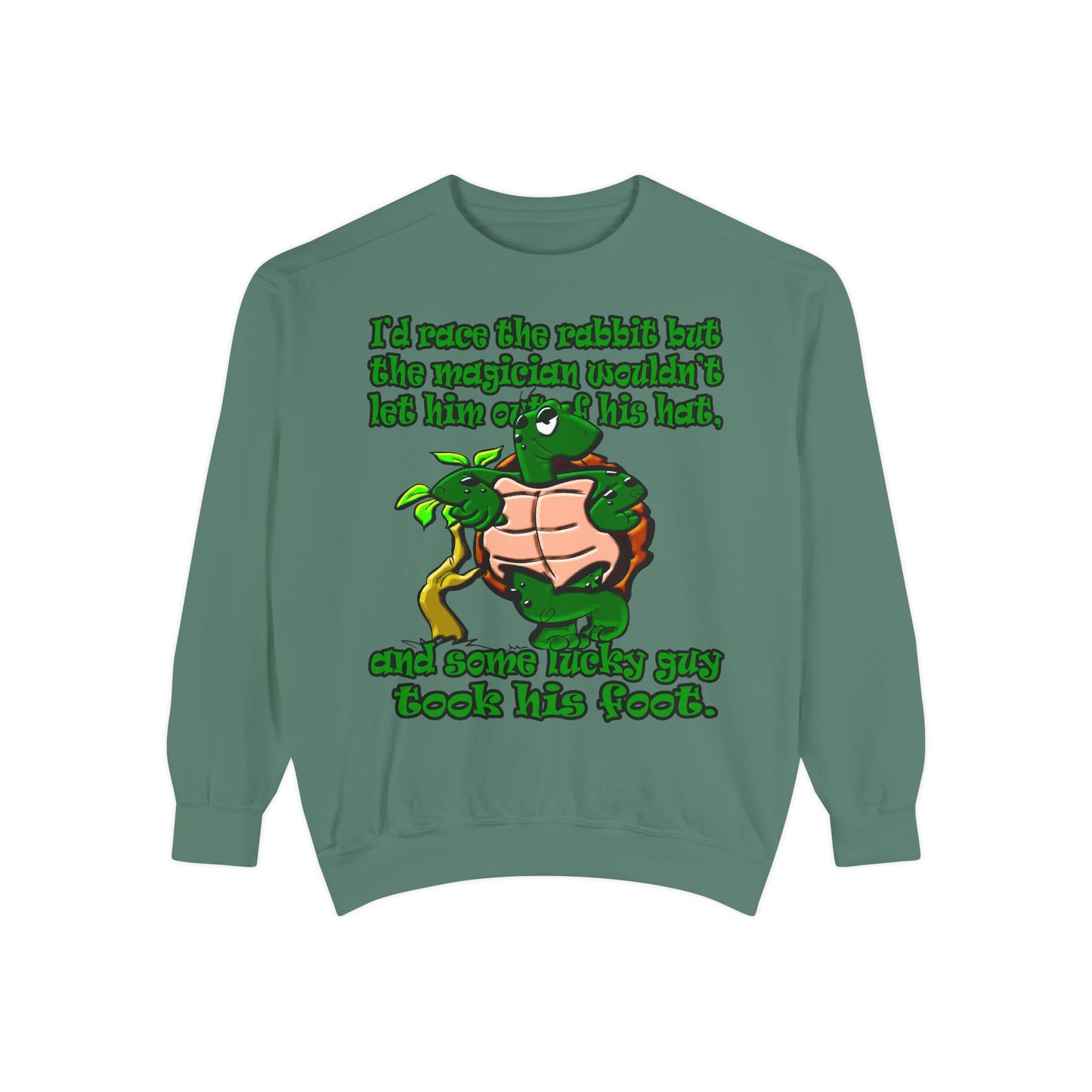turtle race - Unisex Garment-Dyed Sweatshirt