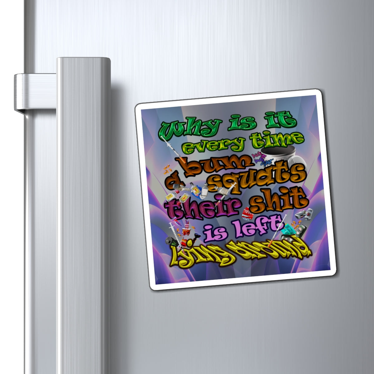 the bum's shit - Magnets - (grey-pink wave)