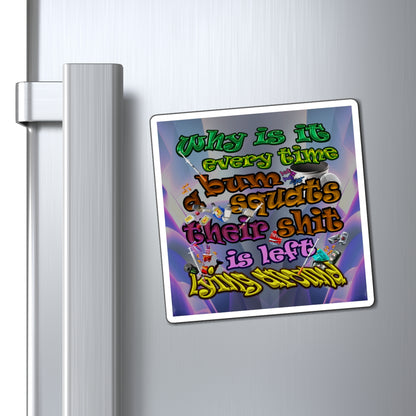 the bum's shit - Magnets - (grey-pink wave)