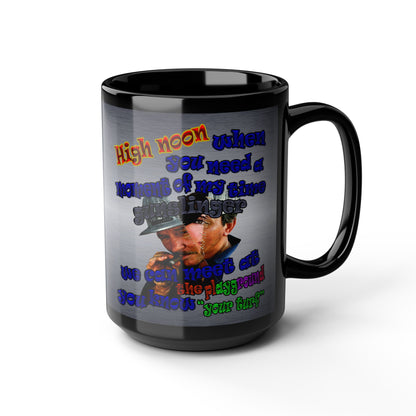high noon - Black Mug (brushed nickel)