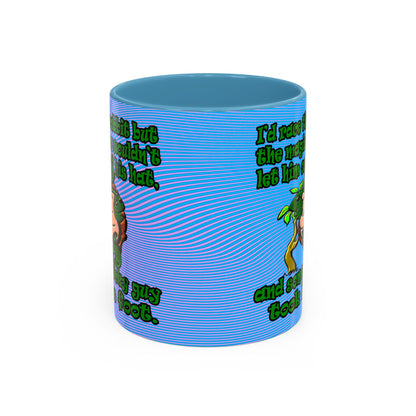 turtle race - Accent Mug (light blue-purple wave)