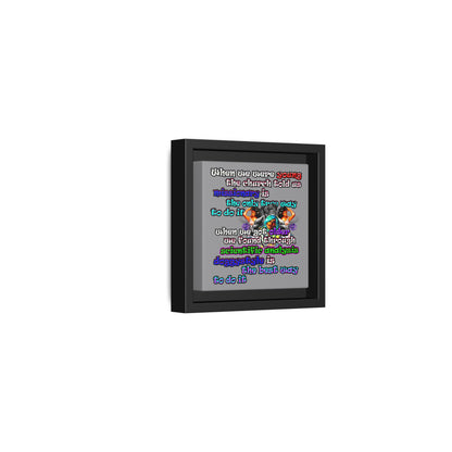 doggystyle - framed canvas art (grey)