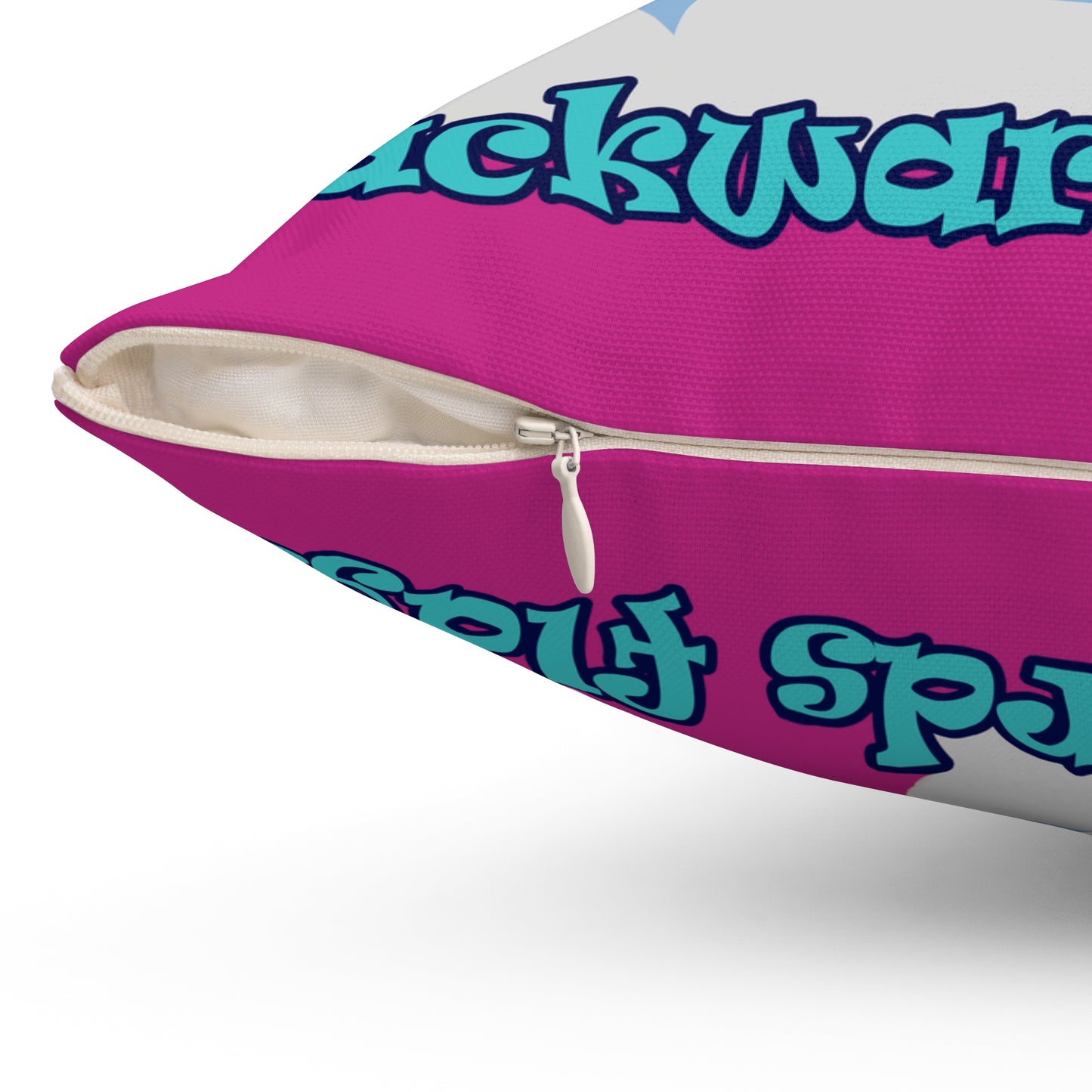 shoot for the stars - Spun Polyester Square Pillow - (pink)