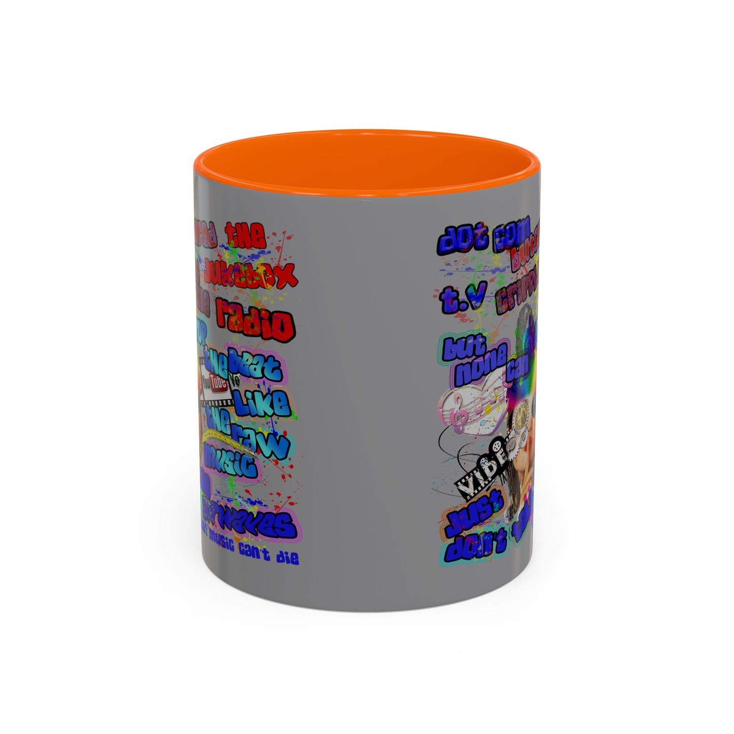 drop the beat - Accent Mug (grey)