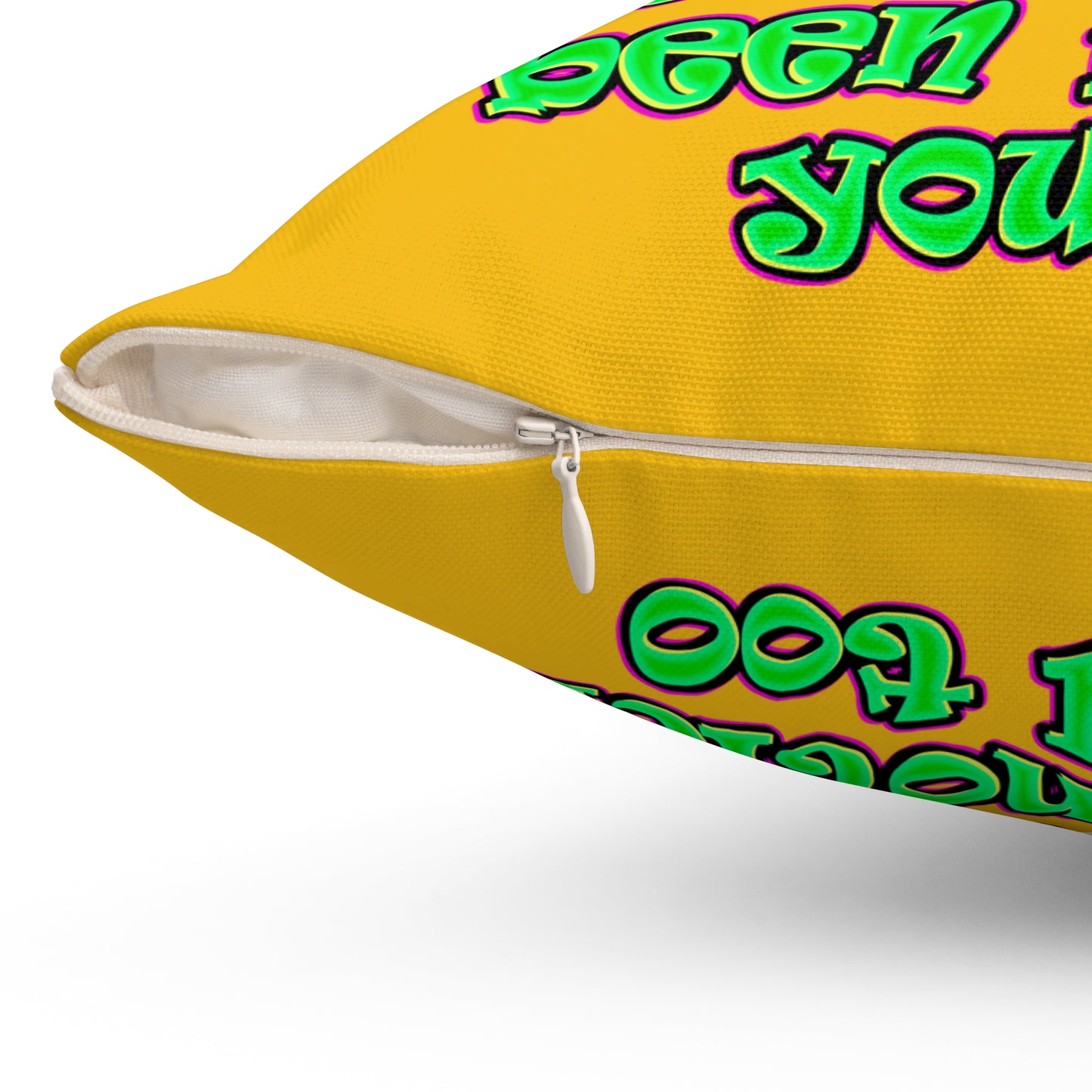 noticed you noticing - Spun Polyester Square Pillow - (yellow)