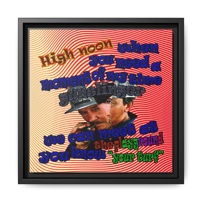 high noon - framed canvas art (yellow-orange wave)