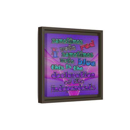 declaration of the independents - framed canvas art (purple-pink wave)