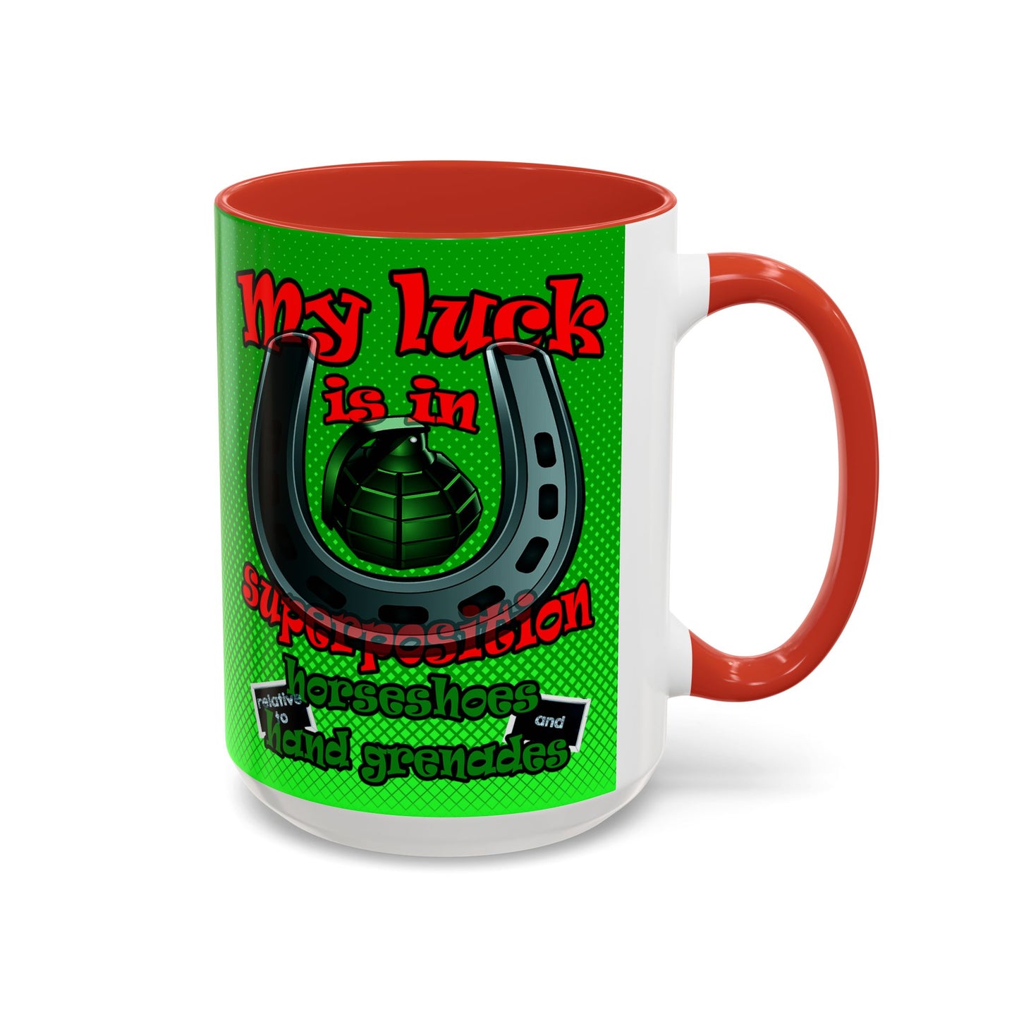 my luck - Accent Mug (logo green)