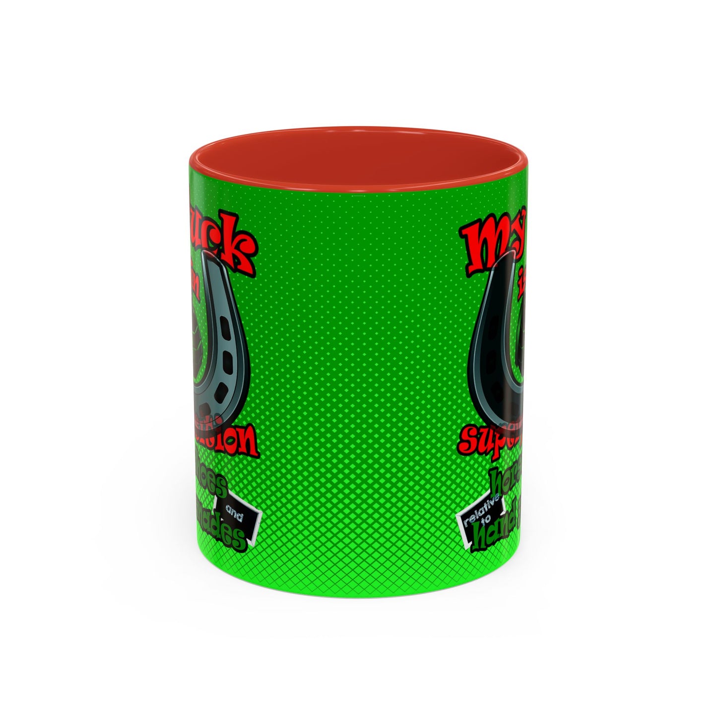 my luck - Accent Mug (logo green)