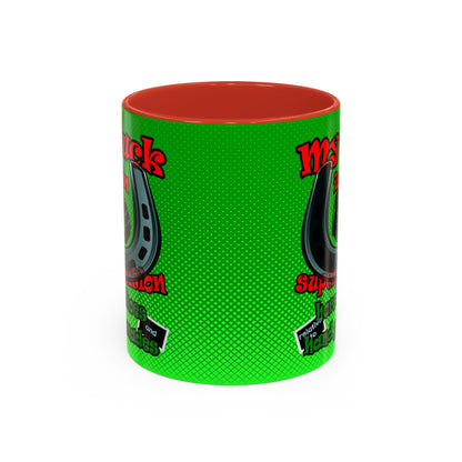 my luck - Accent Mug (logo green)