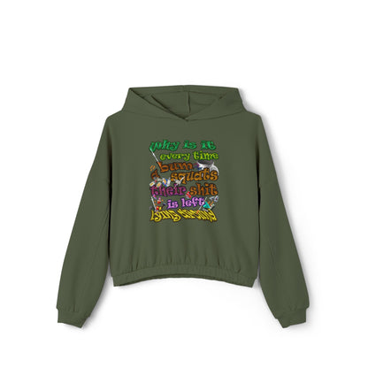 the bum's shit - Women's Cinched Bottom Hoodie