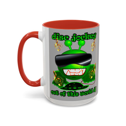 disc jockey - Accent Mug (light grey)