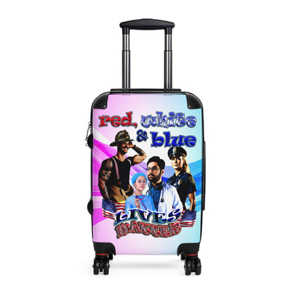 rw&b lives matter - Suitcase (light blue-pink wave)