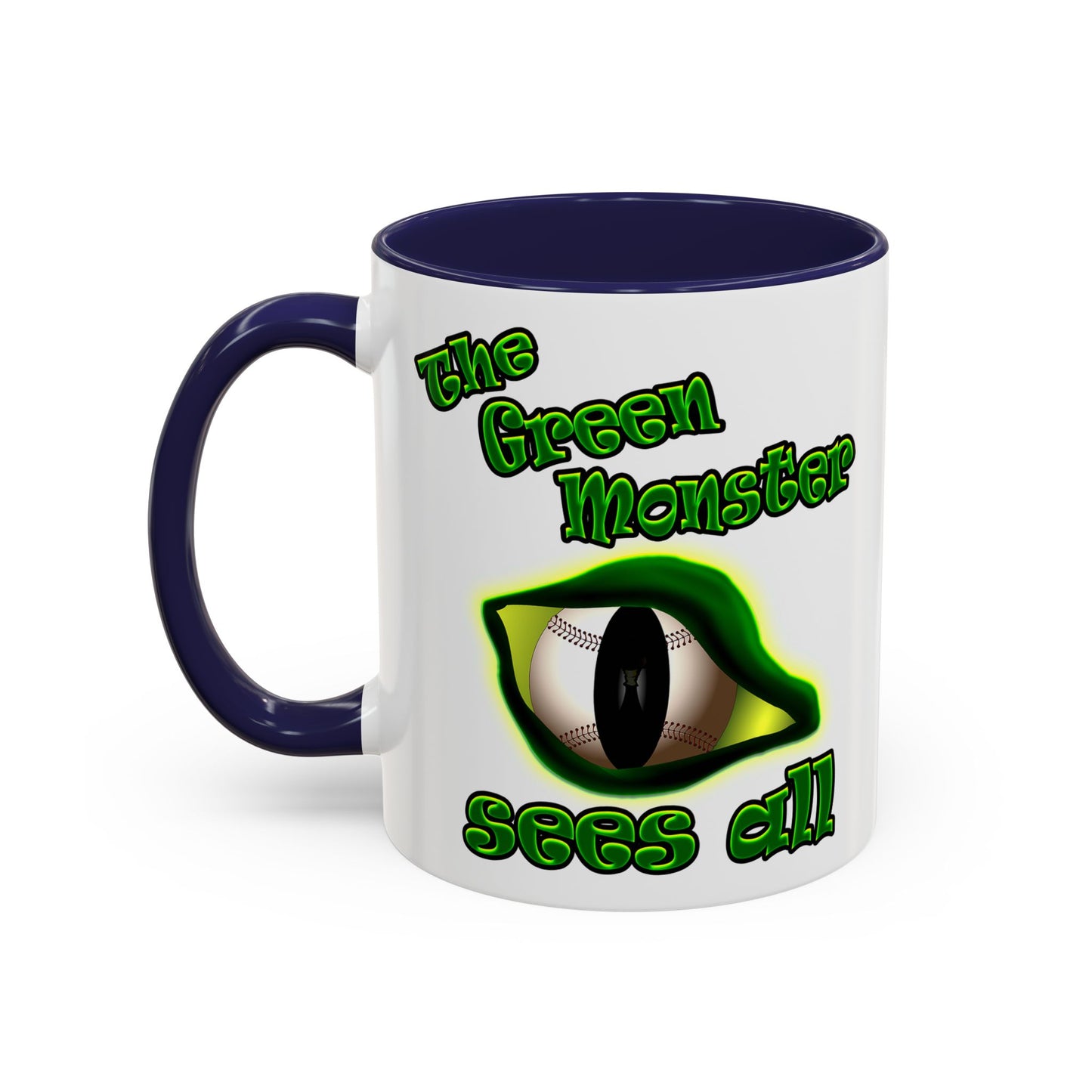 green monster - Accent Mug (white)